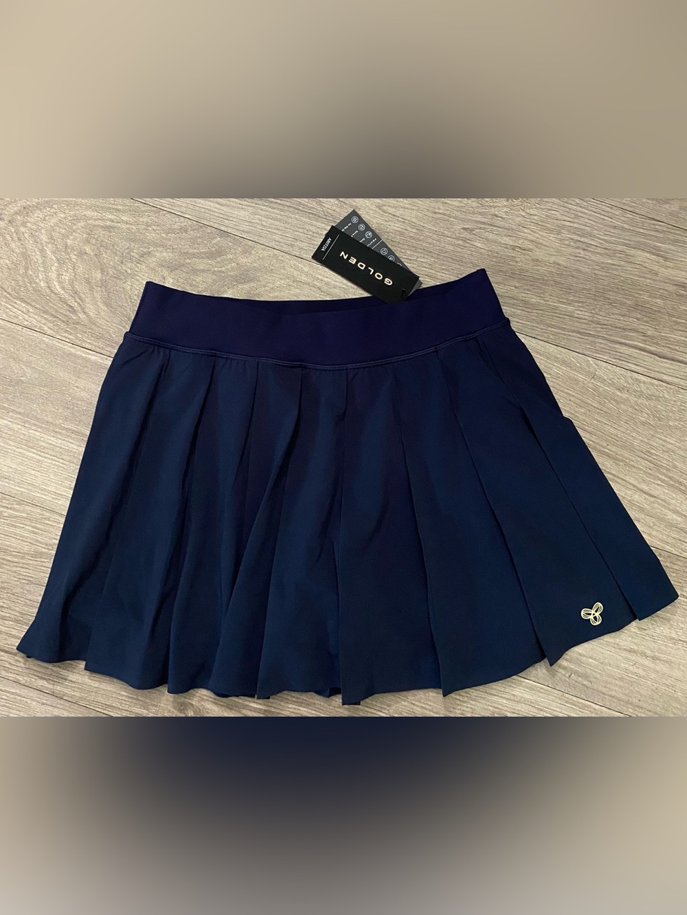 Aritzia Navy Golden Tennis Mini Skirt